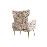 Accent Chair Leisure Single Chair Velvet Upholstery Padded Seat with Tapered Rose Golden Metal Feet for Living Room Decor