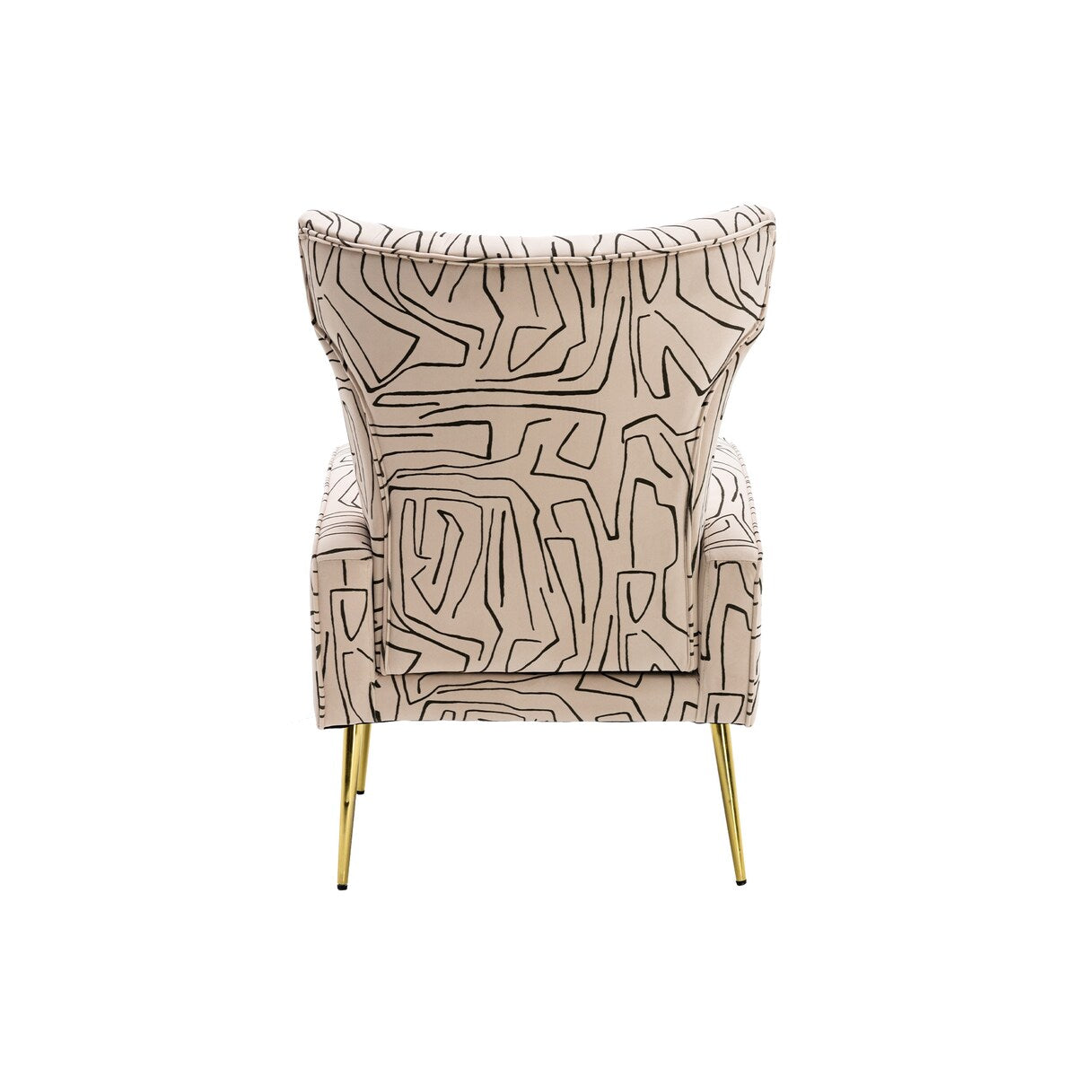 Accent Chair Leisure Single Chair Velvet Upholstery Padded Seat with Tapered Rose Golden Metal Feet for Living Room Decor