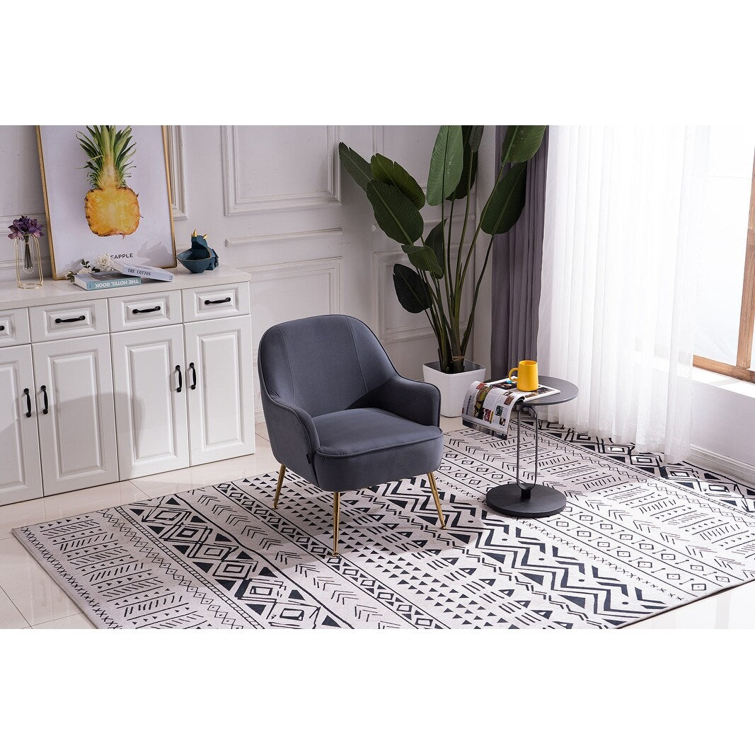 Accent Chair Living Room Chair With Gold Legs And Adjustable Legs