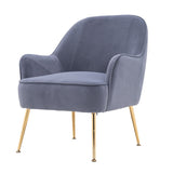 Accent Chair Living Room Chair With Gold Legs And Adjustable Legs