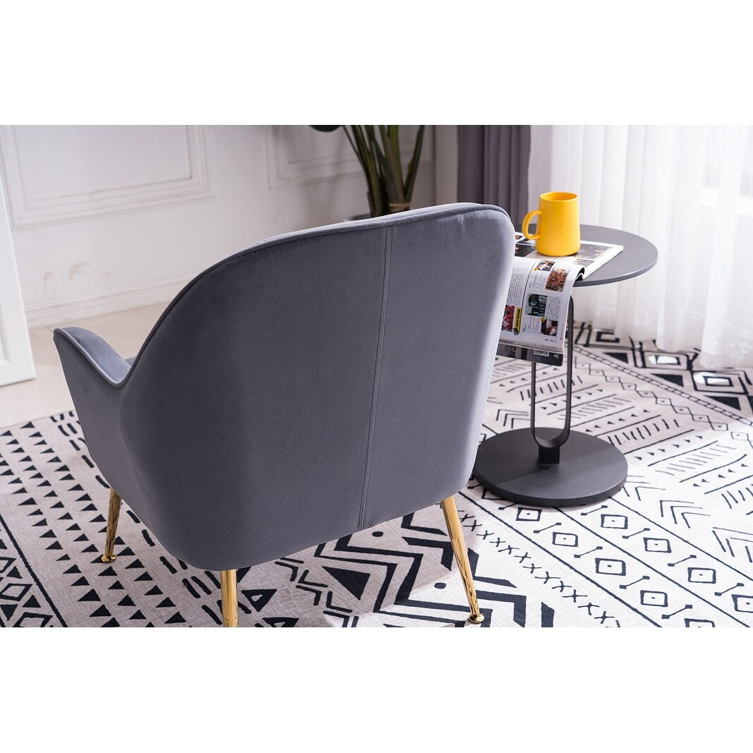 Accent Chair Living Room Chair With Gold Legs And Adjustable Legs