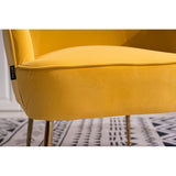 Accent Chair Living Room Chair With Gold Legs And Adjustable Legs