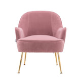 Accent Chair Living Room Chair With Gold Legs And Adjustable Legs