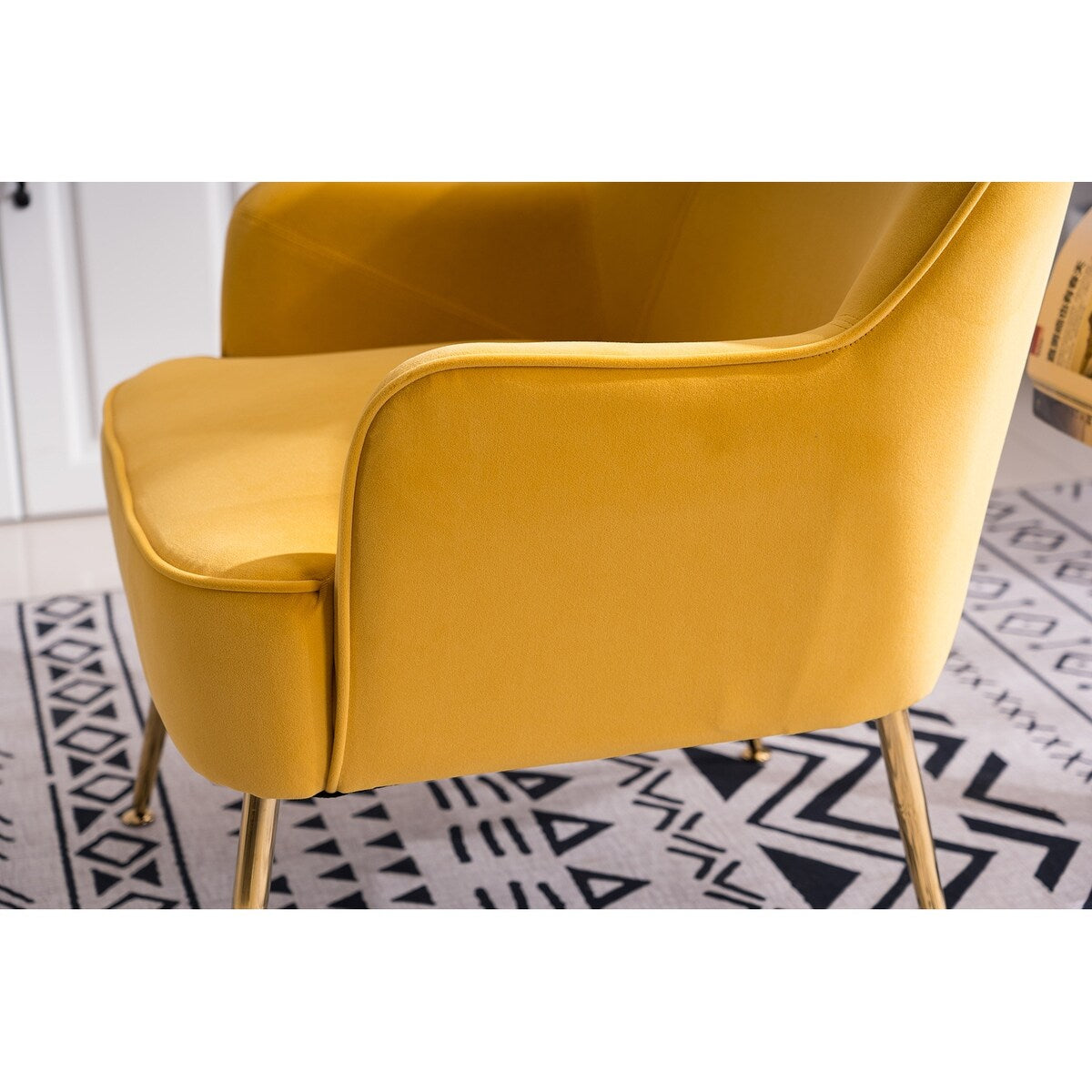 Accent Chair Living Room Chair With Gold Legs And Adjustable Legs