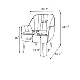 Accent Chair Modern Mid Century Upholstered Arm Chair Lambskin Sherpa Armchair with Gold Legs for Living Room Bedroom