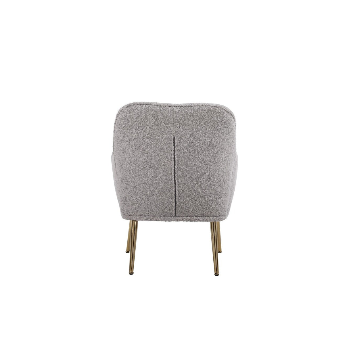 Accent Chair Modern Mid Century Upholstered Arm Chair Lambskin Sherpa Armchair with Gold Legs for Living Room Bedroom
