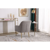 Accent Chair Modern Mid Century Upholstered Arm Chair Lambskin Sherpa Armchair with Gold Legs for Living Room Bedroom
