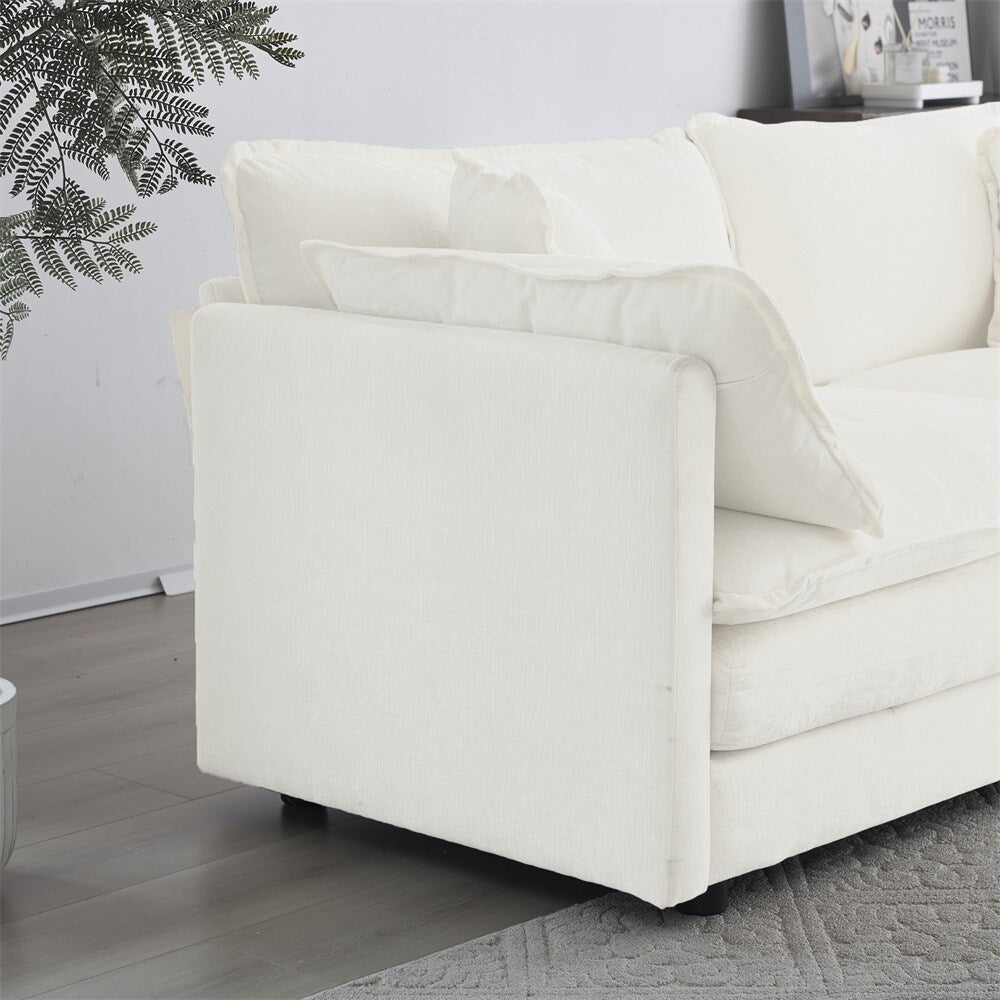 Accent Chair Set of 2, High-end Chenille Upholstered Armchairs