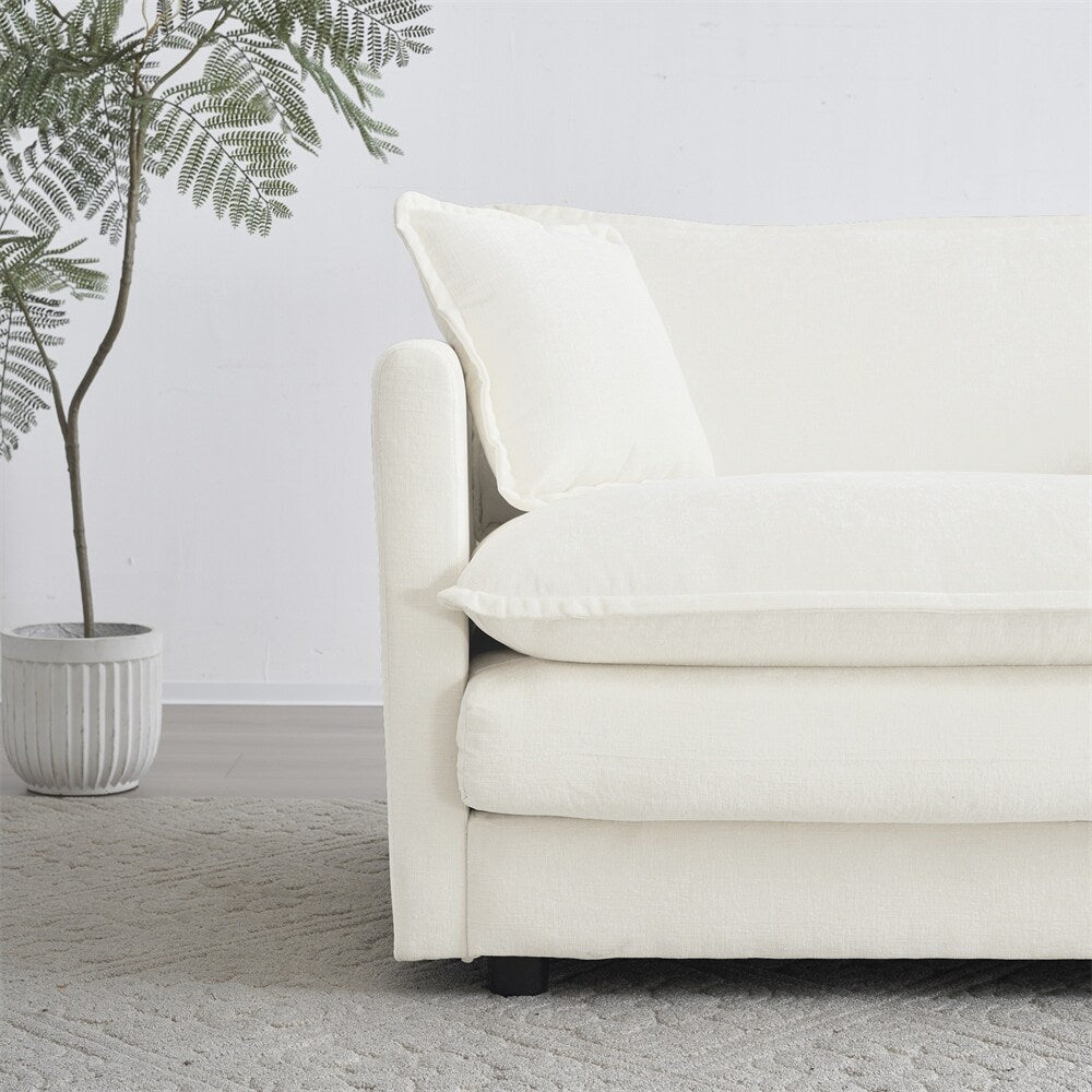 Accent Chair Set of 2, High-end Chenille Upholstered Armchairs