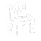 Accent Chair - Traditional Style Dark Brown Leather-Look