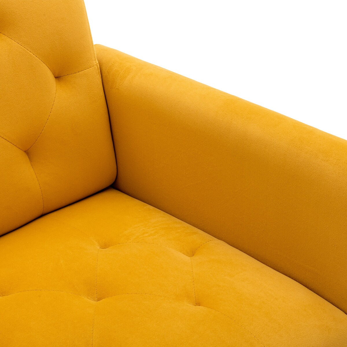 Nordic Style Chic Vintage Accent Chair with Rose Golden Feet and Tapered Legs and Velvet Fabric Upholstery