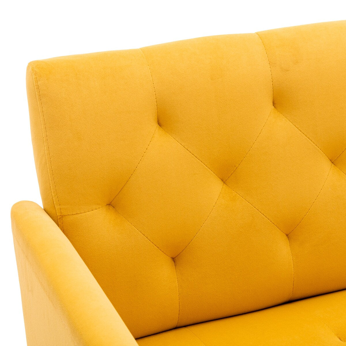 Nordic Style Chic Vintage Accent Chair with Rose Golden Feet and Tapered Legs and Velvet Fabric Upholstery