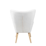Patchwork Upholstered Accent Chair with Ottoman