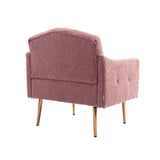 Accent Chair,leisure single sofa with Rose Golden feet