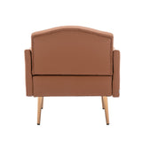 Accent Chair,leisure single sofa with Rose Golden feet