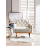 Accent Chair,leisure single sofa with Rose Golden feet