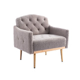 Accent Chair,leisure single sofa with Rose Golden feet