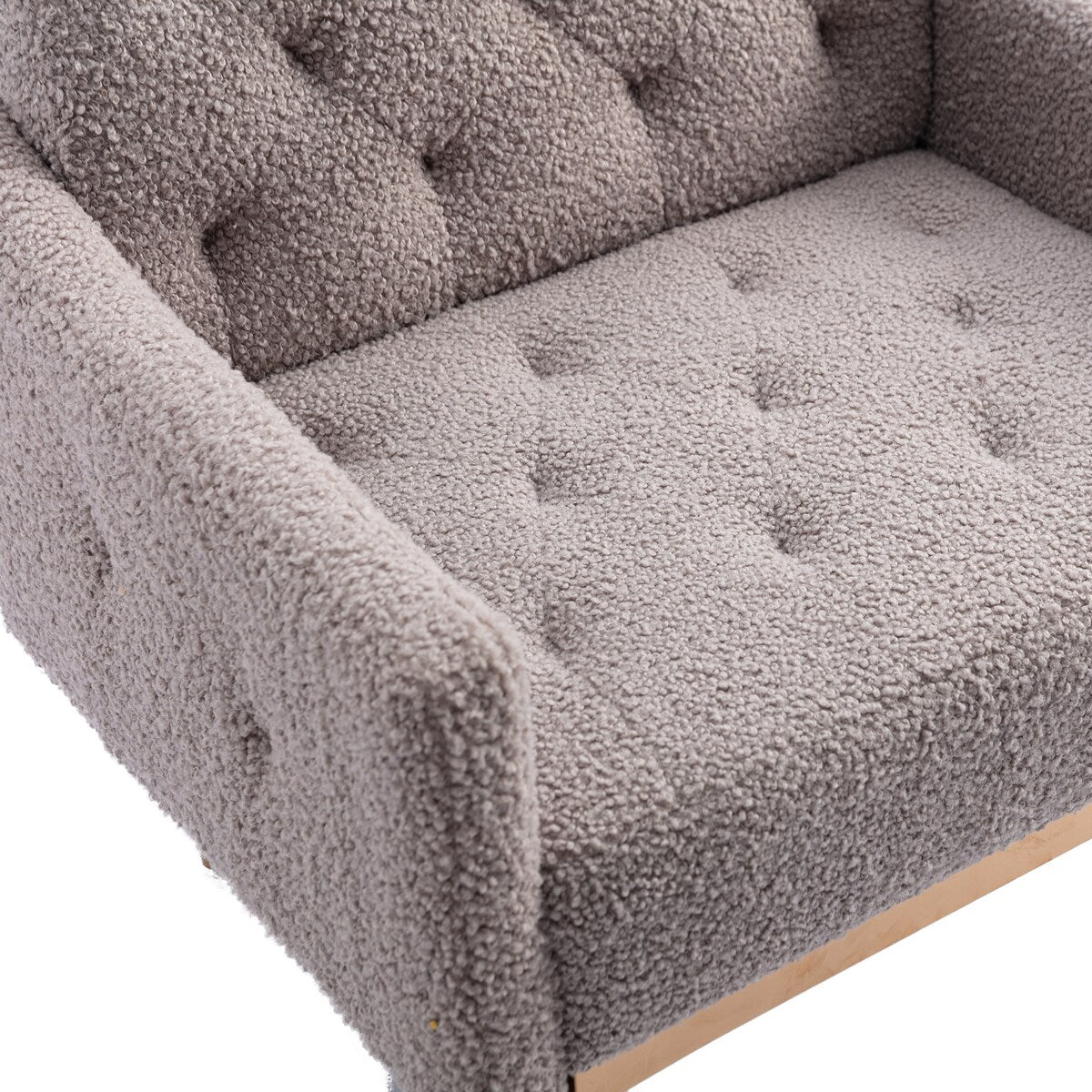Accent Chair,leisure single sofa with Rose Golden feet