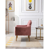 Accent Chair,leisure single sofa with Rose Golden feet