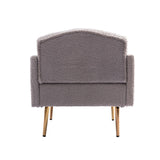 Accent Chair,leisure single sofa with Rose Golden feet
