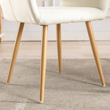 Accent Chairs Fabric Upholstered with Wood Legs for Dining Room