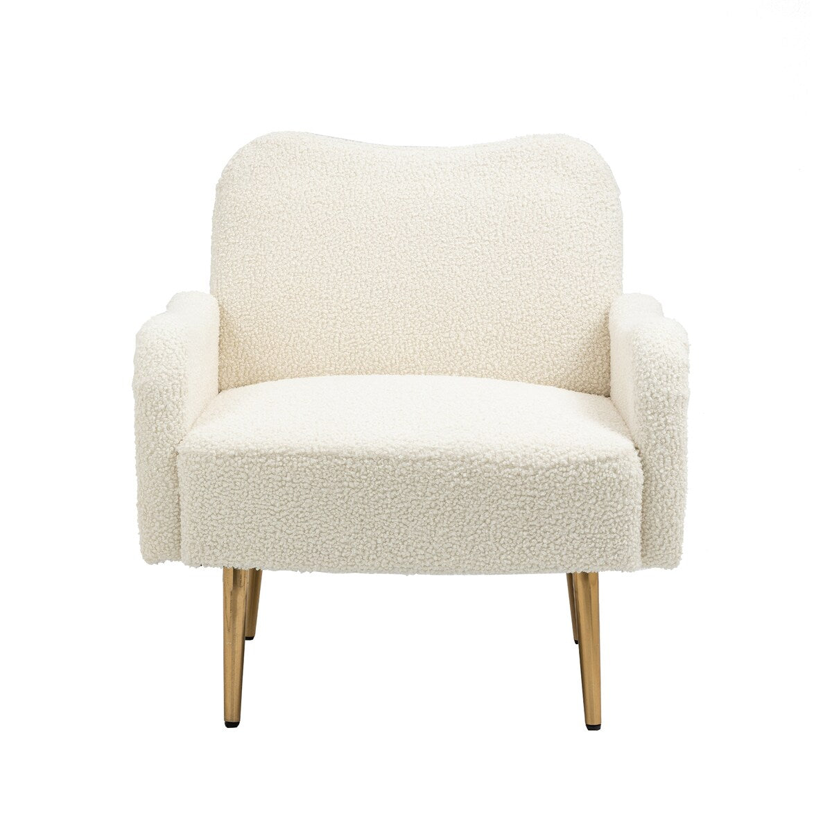 Accent Chairs Upholstered Arm Chairs Modern Leisure Reading Chair with Golden Feet