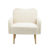 Accent Chairs Upholstered Arm Chairs Modern Leisure Reading Chair with Golden Feet