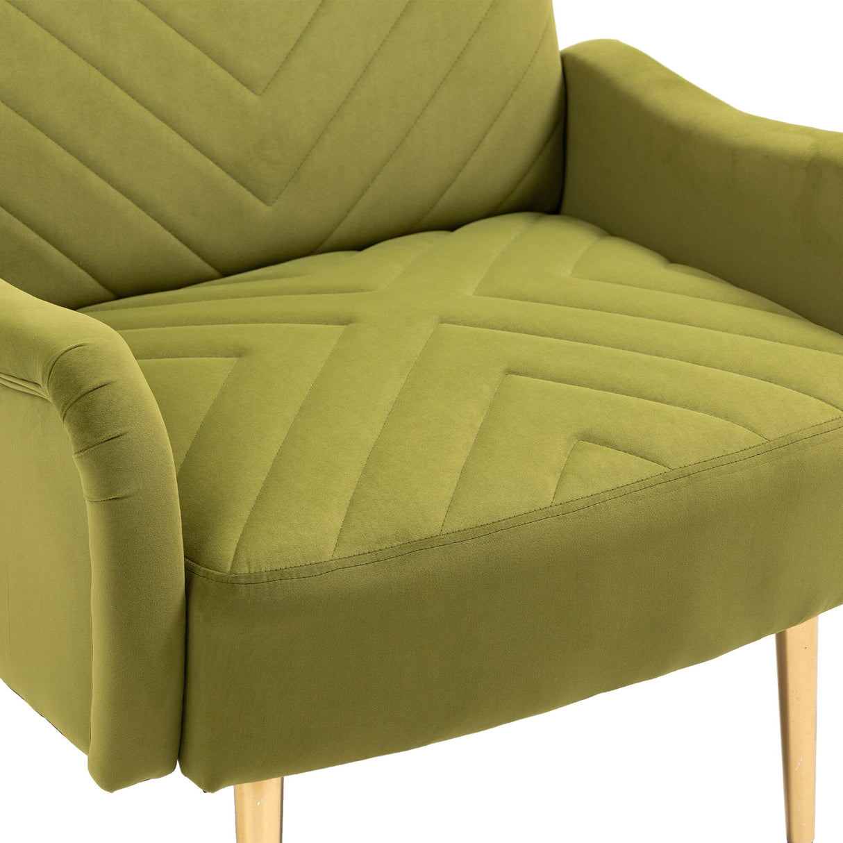 Accent Chairs Upholstered Arm Chairs Modern Leisure Reading Chair with Golden Feet