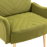 Accent Chairs Upholstered Arm Chairs Modern Leisure Reading Chair with Golden Feet
