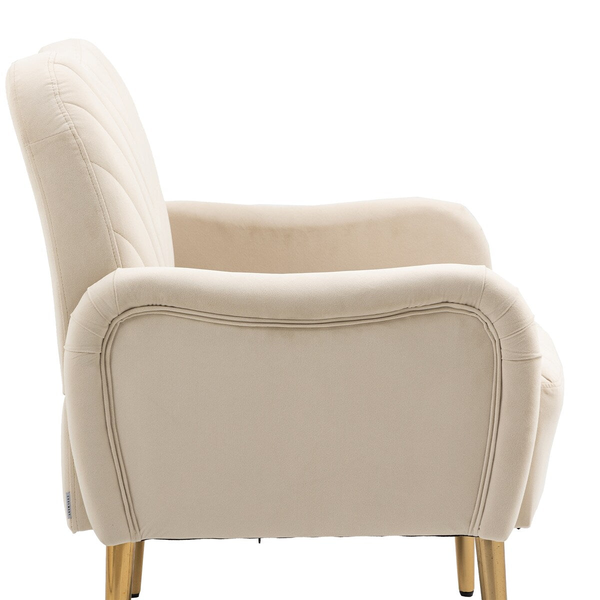 Accent Chairs Upholstered Arm Chairs Modern Leisure Reading Chair with Golden Feet