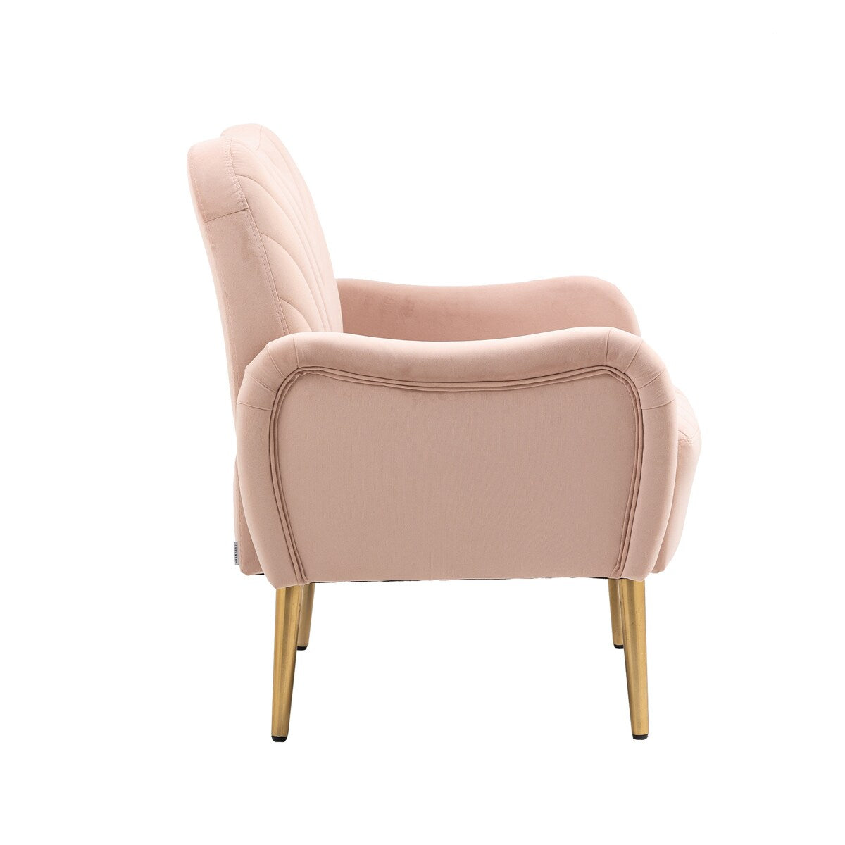 Accent Chairs Upholstered Arm Chairs Modern Leisure Reading Chair with Golden Feet