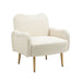 Accent Chairs Upholstered Arm Chairs Modern Leisure Reading Chair with Golden Feet