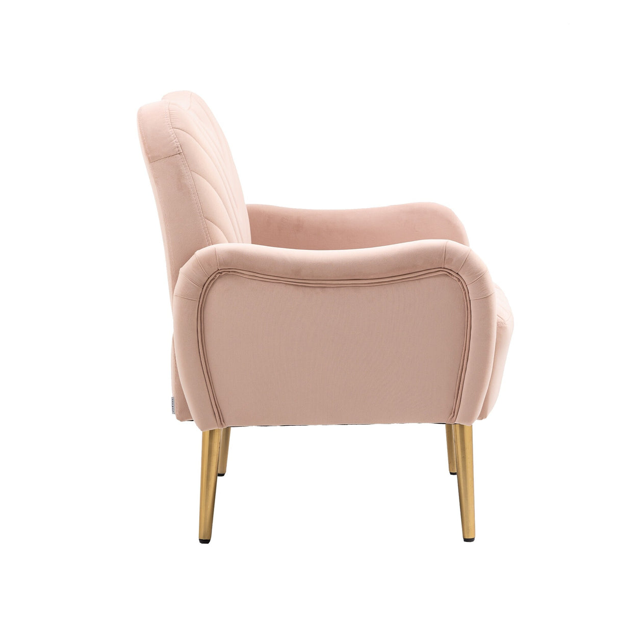 Accent Chairs Upholstered Arm Chairs Modern Leisure Reading Chair with Golden Feet