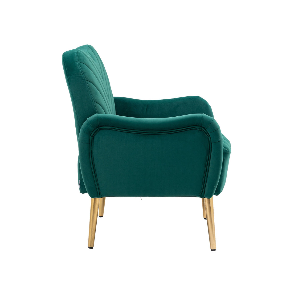 Accent Chairs Upholstered Arm Chairs Modern Leisure Reading Chair with Golden Feet