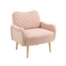 Accent Chairs Upholstered Arm Chairs Modern Leisure Reading Chair with Golden Feet