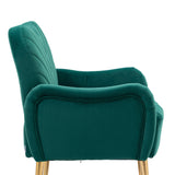 Accent Chairs Upholstered Arm Chairs Modern Leisure Reading Chair with Golden Feet