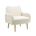Accent Chairs Upholstered Arm Chairs Modern Leisure Reading Chair with Golden Feet