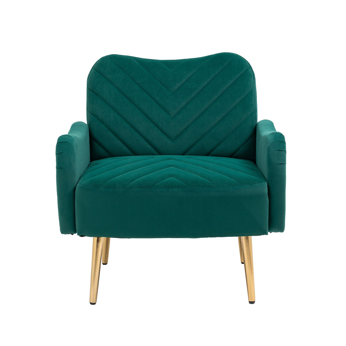 Accent Chairs Upholstered Arm Chairs Modern Leisure Reading Chair with Golden Feet