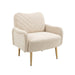 Accent Chairs Upholstered Arm Chairs Modern Leisure Reading Chair with Golden Feet