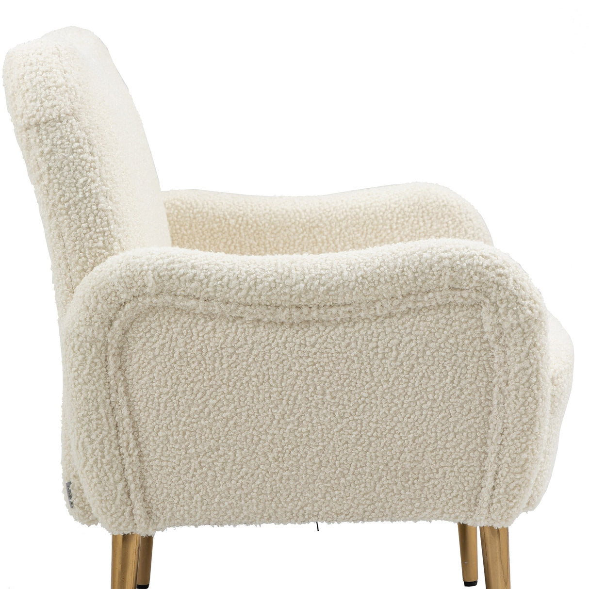 Accent Chairs Upholstered Arm Chairs Modern Leisure Reading Chair with Golden Feet