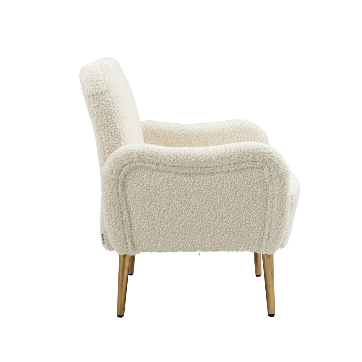 Accent Chairs Upholstered Arm Chairs Modern Leisure Reading Chair with Golden Feet