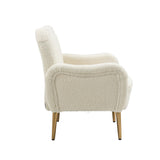 Accent Chairs Upholstered Arm Chairs Modern Leisure Reading Chair with Golden Feet