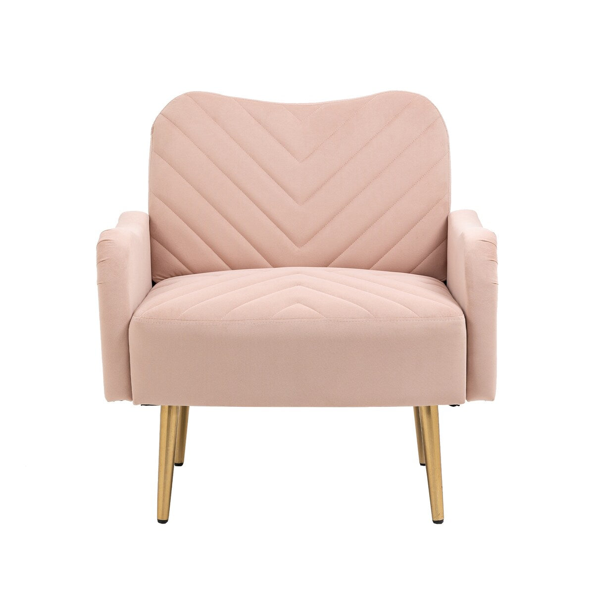 Accent Chairs Upholstered Arm Chairs Modern Leisure Reading Chair with Golden Feet