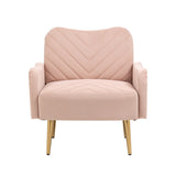 Accent Chairs Upholstered Arm Chairs Modern Leisure Reading Chair with Golden Feet