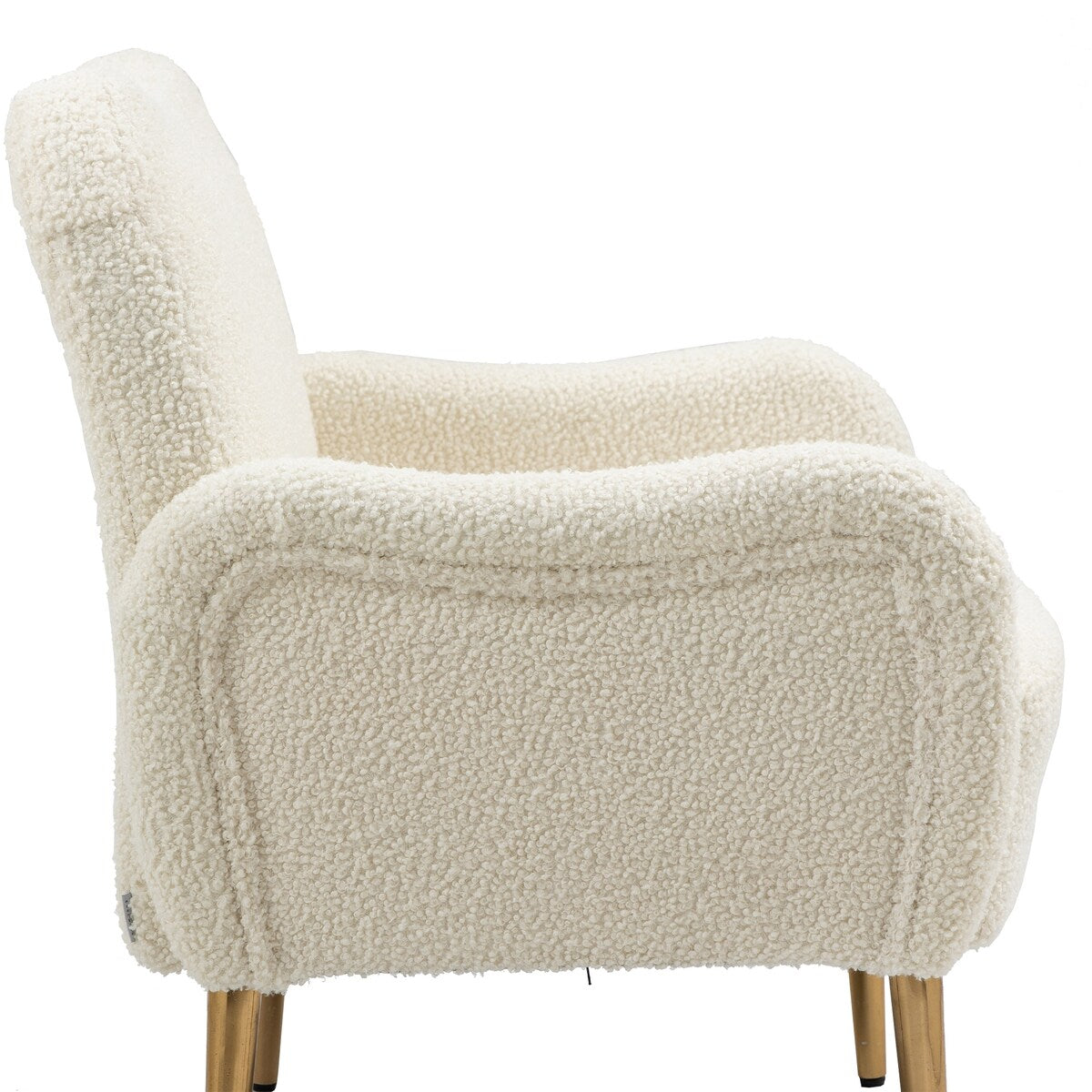 Accent Chairs Upholstered Arm Chairs Modern Leisure Reading Chair with Golden Feet