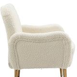 Accent Chairs Upholstered Arm Chairs Modern Leisure Reading Chair with Golden Feet