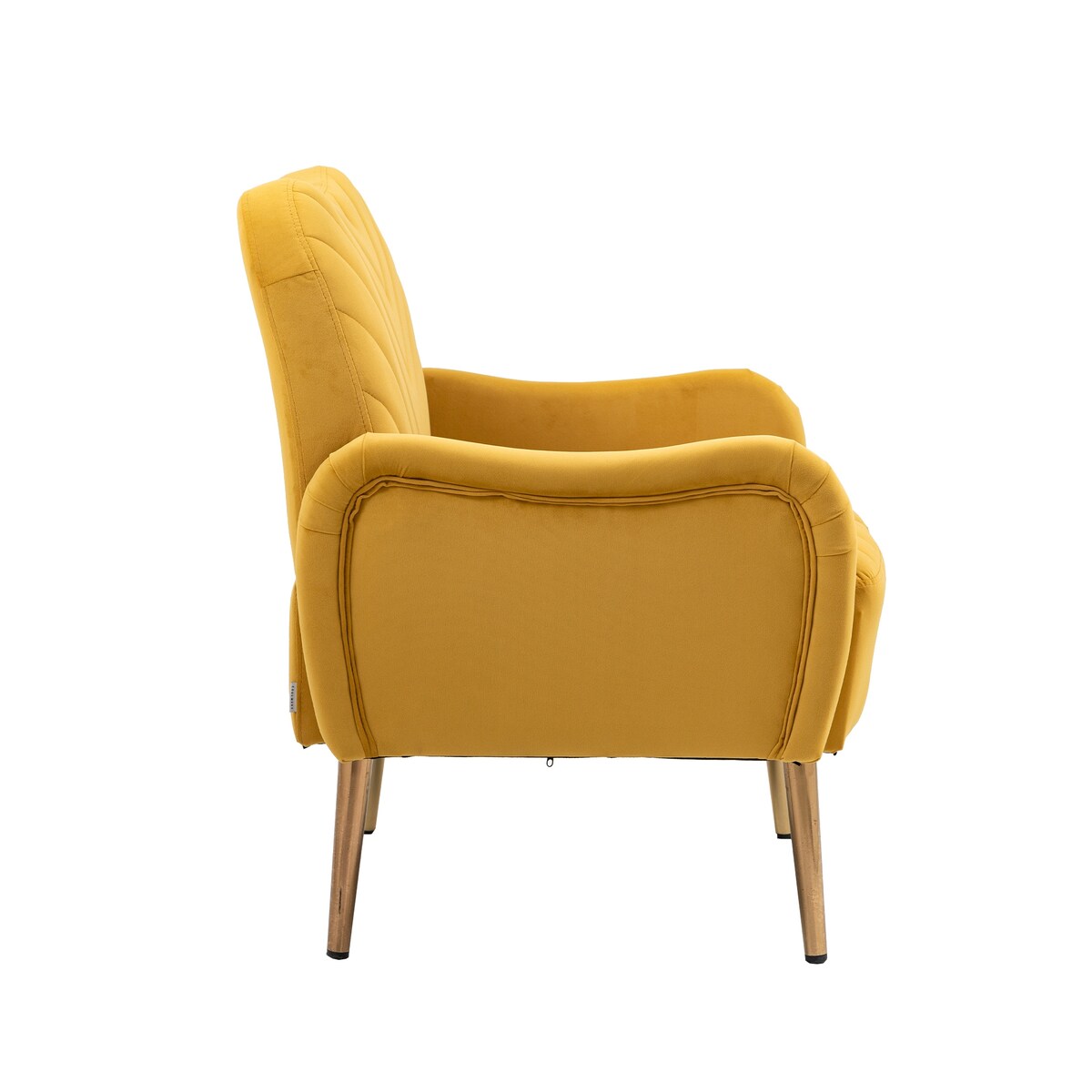 Accent Chairs Upholstered Arm Chairs Modern Leisure Reading Chair with Golden Feet
