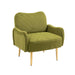 Accent Chairs Upholstered Arm Chairs Modern Leisure Reading Chair with Golden Feet
