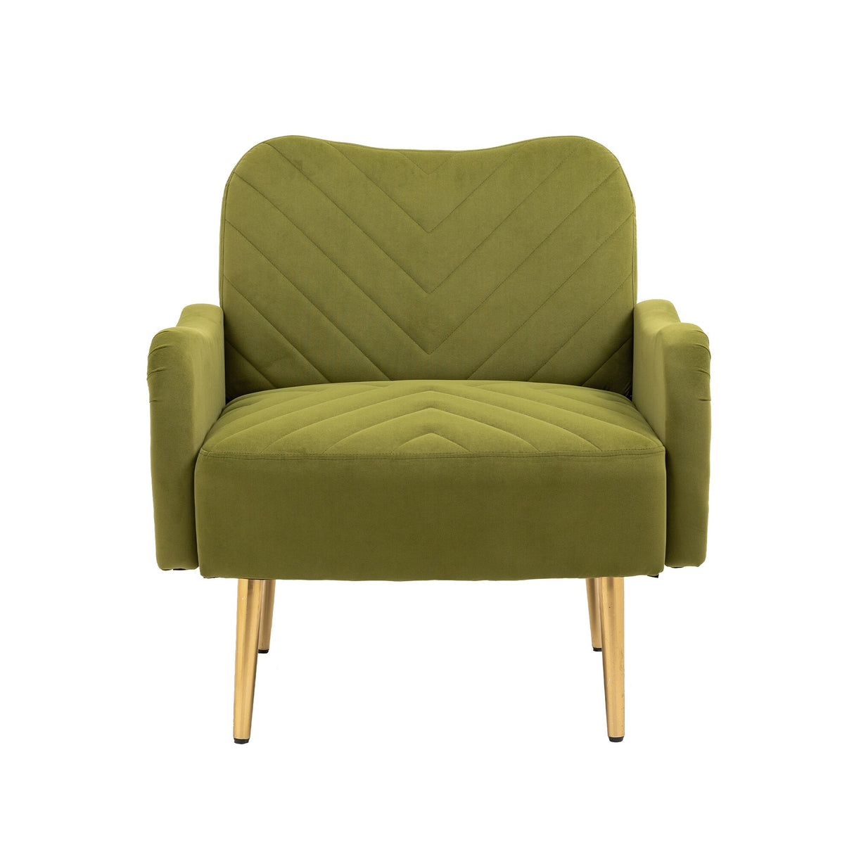 Accent Chairs Upholstered Arm Chairs Modern Leisure Reading Chair with Golden Feet