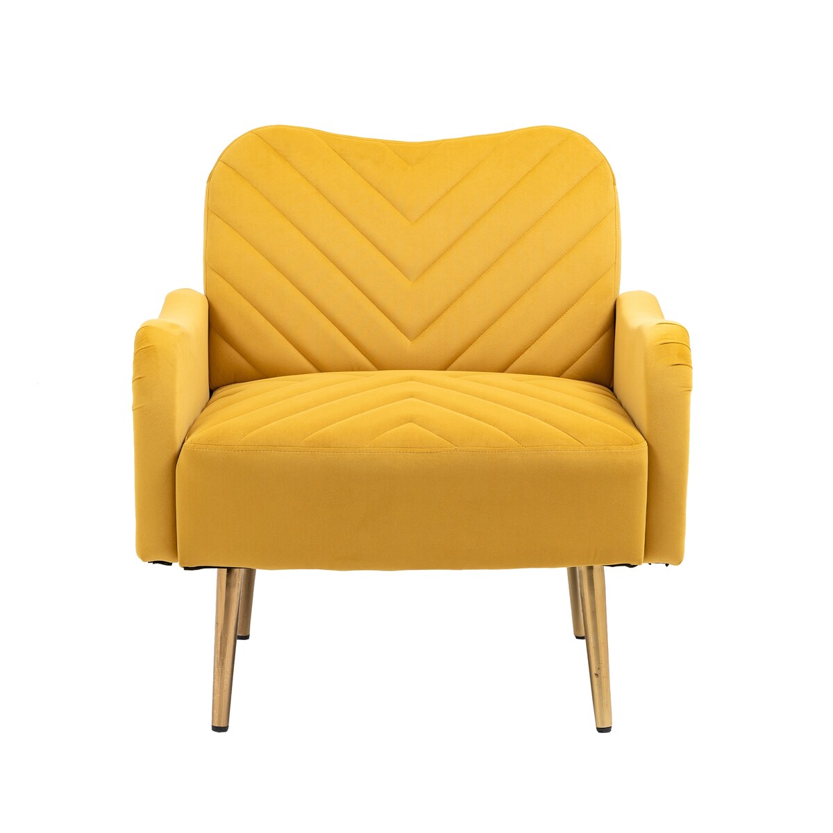 Accent Chairs Upholstered Arm Chairs Modern Leisure Reading Chair with Golden Feet